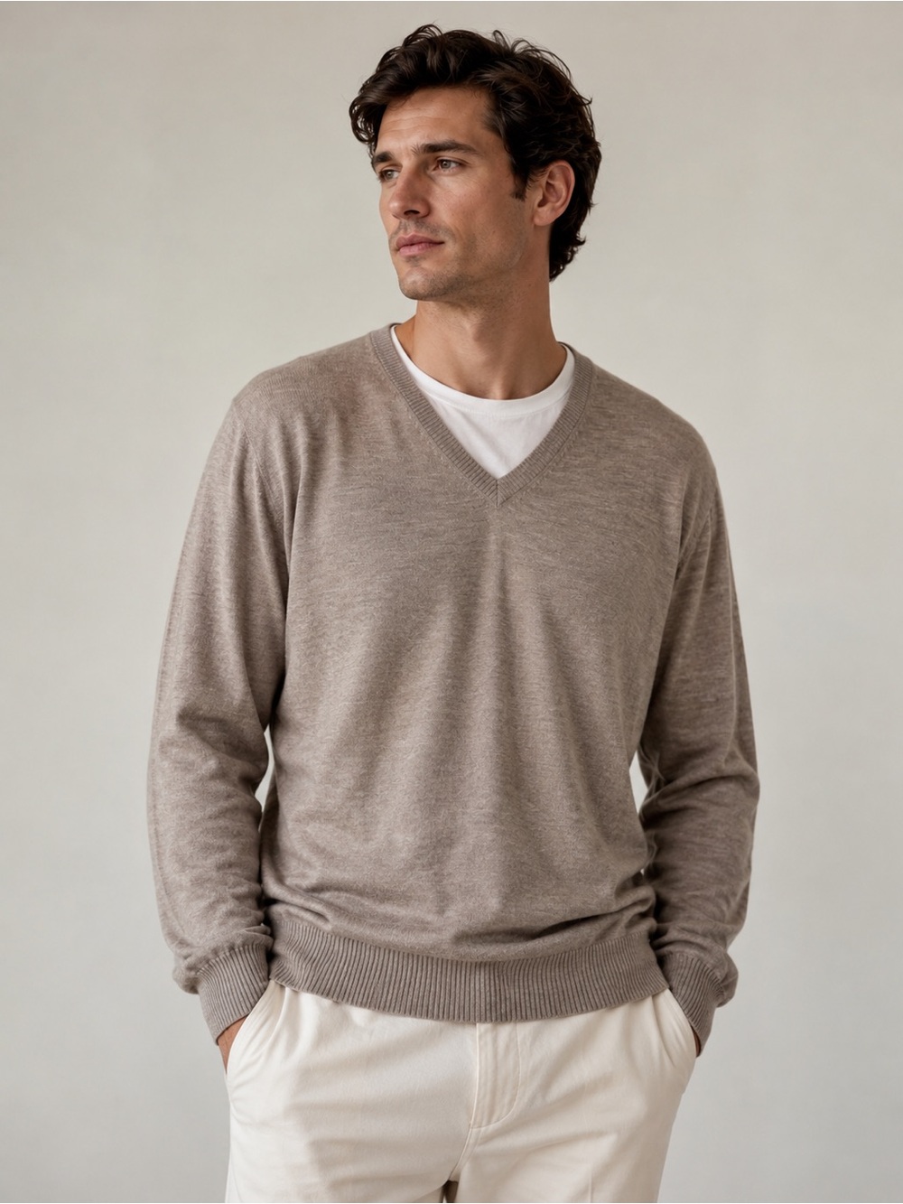 Kuna 100% Royal Alpaca Men’s V-Neck Sweater Size 1 S/M Made in Peru